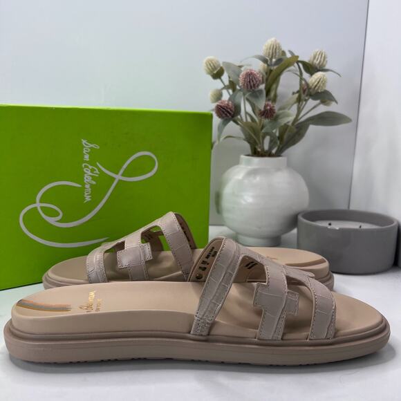 Sam Edelman Valeri Oak Croc Platform Slide Sandals I0103L5201 Women’s 11M NWB - Picture 7 of 10